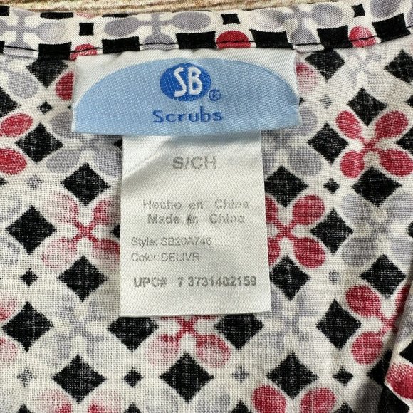 SB Scrubs Top Women Size Small Light Medical Uniform Top /w Multiple Pockets - Picture 4 of 7